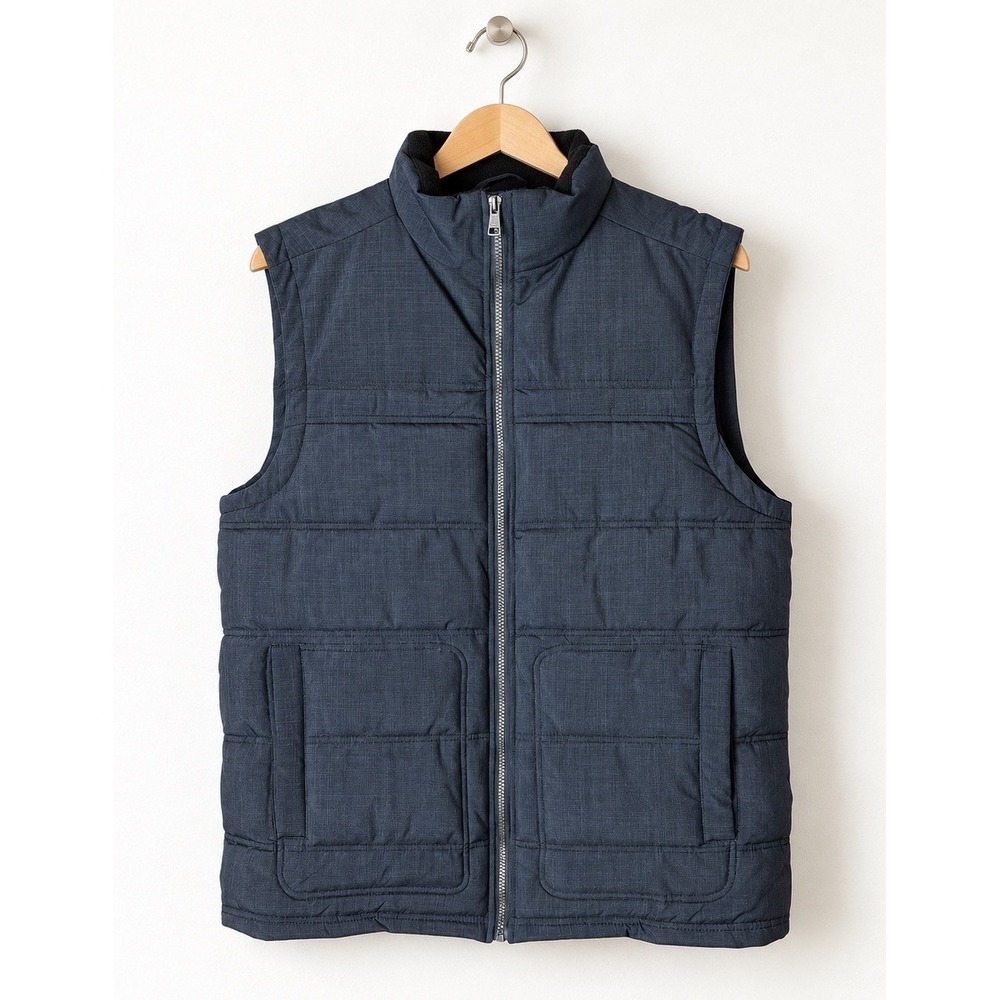 BKE Puffer Vest Men Large Navy Blue NWT Quilted Full Zip Gorpcore Outdoor